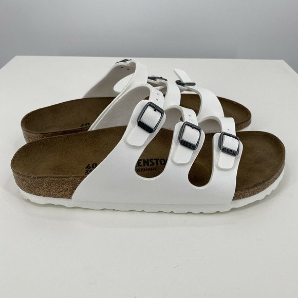 Birkenstock Florida Sandals White Size 9 Narrow - Picture 6 of 12